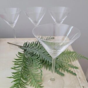 Elegant Clear Martini Glass Set